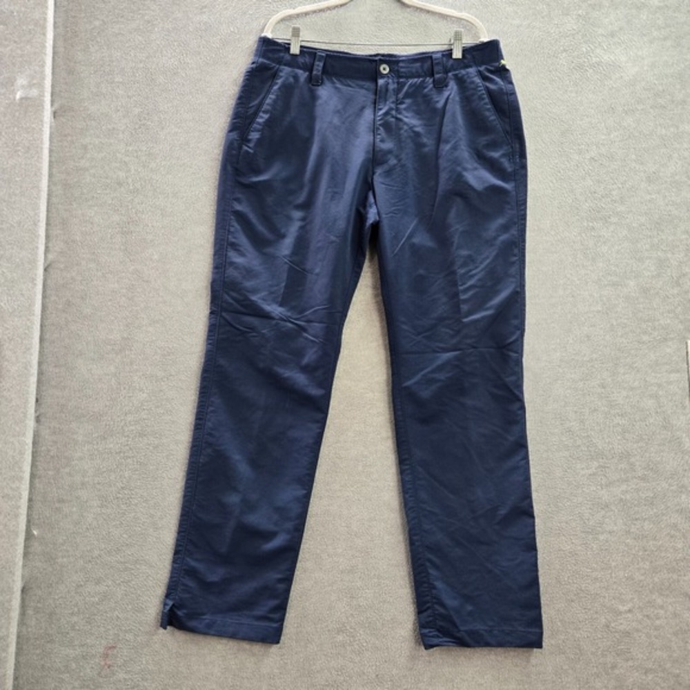 Under Armour Men Pants 36x32 Blue Chino Golf Performance Mid Rise